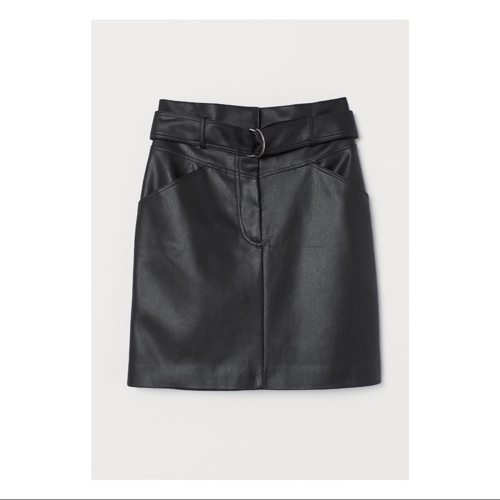 Faux leather skirt